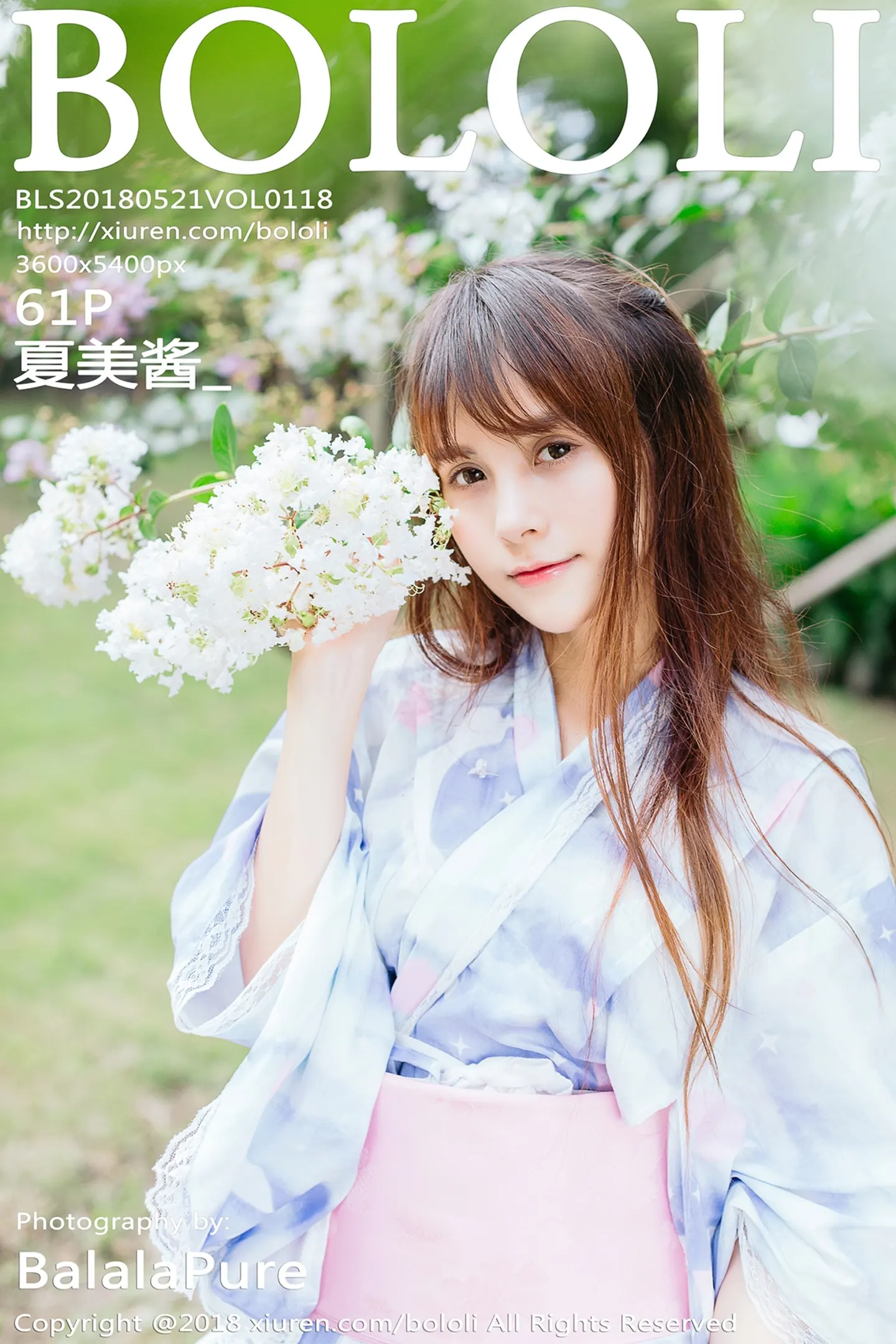 [BoLoli波萝社]Vol.118_嫩模夏美酱户外日系百花裙配白丝袜清新迷人写真61P-秀人网 - XiuRen.Space